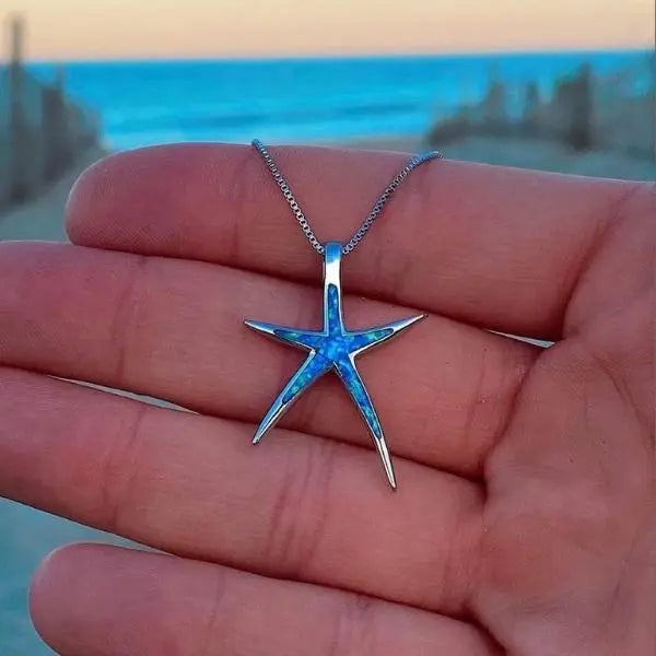 Naszyjnik z wisiorkiem w kształcie rozgwiazdy oceanicznej