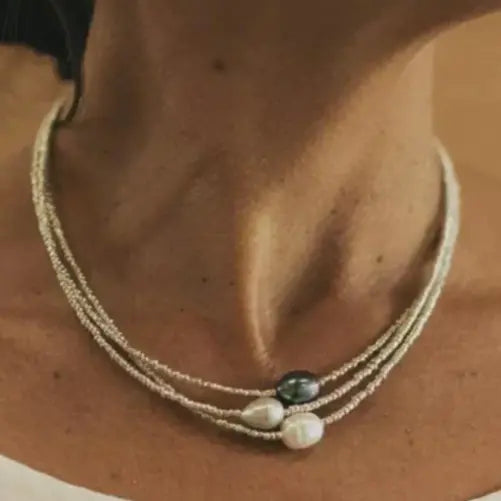 Naszyjnik choker wielopasmowy